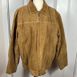*3 for $25*  Massini Large Brown 100% Leather Jacket - Size Large